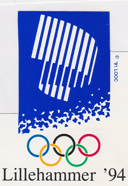 Aufdruck auf T-Shirt, Lillehammer 1994, olymp. Ringe.png